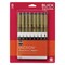 Sakura Pigma Micron Pens - Blick Exclusive! Sketching Favorites Set of 8, Black, Assorted Sizes